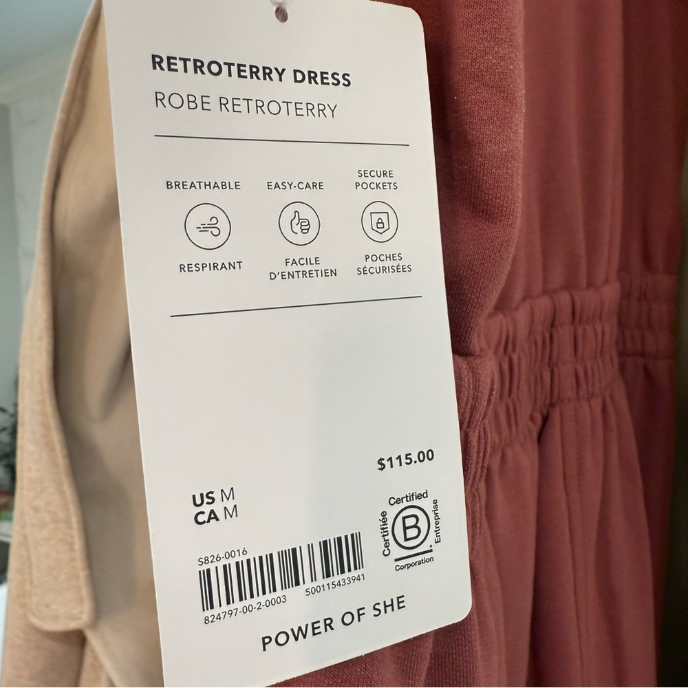 Athleta Retroterry Dress in Dusty Rose